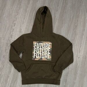 Kids Green Hoodie with 'Future' Graphic